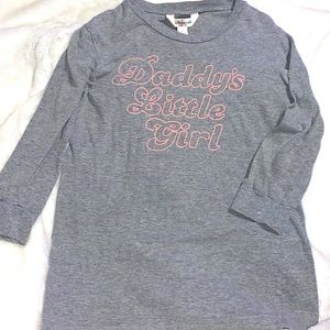 Gray elbow length shirt with daddy’s little girl on front
